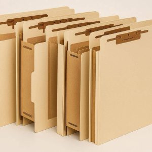 15 Classification File Folders with Metal Fasteners and Dividers for Legal Document Cases