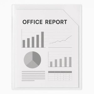 16 Clear Project Pocket Folder Sleeve with Top Right Opening for Office Reports