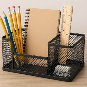 27 Mesh Metal Desktop Organizer Caddy Storage Box for School Classroom Stationery Supplies