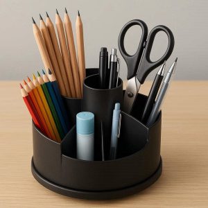 3 Rotating Pen Holder Organizer for Desk Stationery Supplies and Art Studio